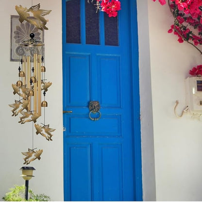 Outside Flying Pig and Horse Wind Chimes Decorate, Memorial Wind Chimes, Pigs Wind Catcher, Mobile Bronze Horses Pigs Wind Bells for Home, Yard, Tree, Patio, Garden Decoration, Festival Gifts for Mom