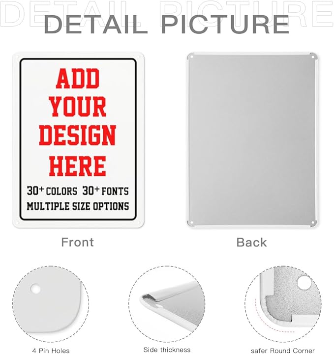 Custom Signs Outdoor，6x8inch Personalized Metal Parking Signs For Business,Intersection Signs,Road Signs,Outdoor Garden Signs,Workplace,Office,Home,Hazard Decorative Signs., Vertical