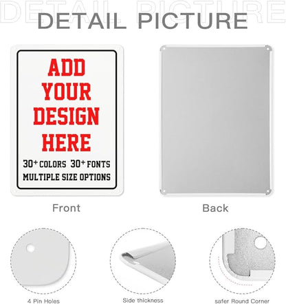 Custom Signs Outdoor，6x8inch Personalized Metal Parking Signs For Business,Intersection Signs,Road Signs,Outdoor Garden Signs,Workplace,Office,Home,Hazard Decorative Signs., Vertical