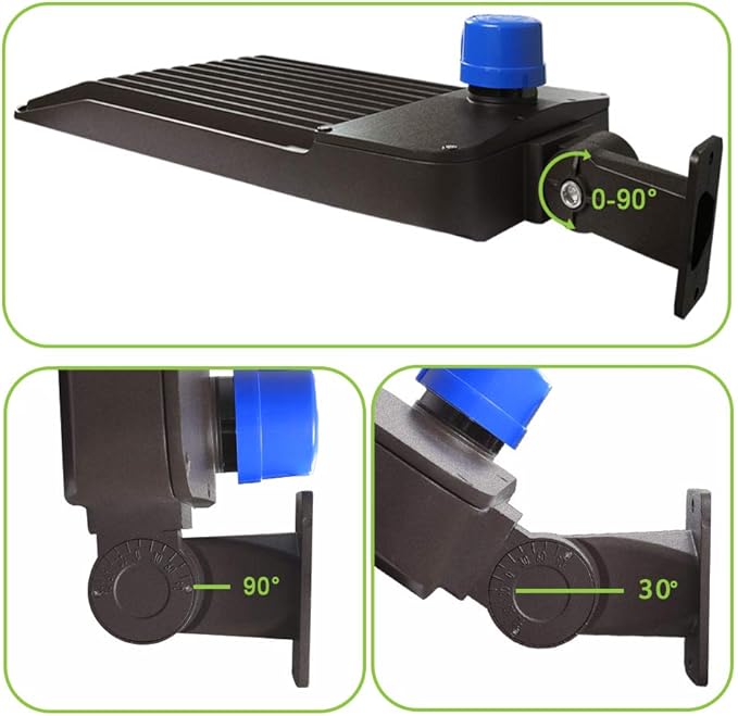 ledmo LED Parking Lot Lights 300W - LED Shoebox Parking Lot Lighting with Photocell 1000-1200W HID/HPS Replacement Waterproof IP65 36000LM 5000K Parking Lot LED Lighting (2 Pack)