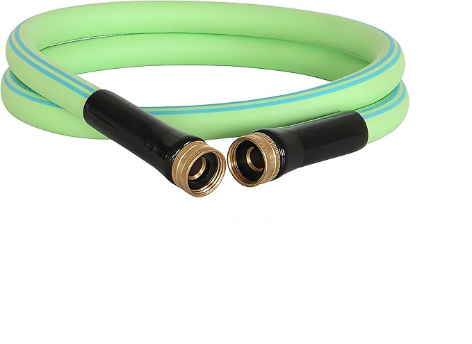 Atlantic Female to Female Heavy Duty Garden Hose 5 ft x 5/8 Inch Green Water Hose Short Connection Leader Hose (5ft)