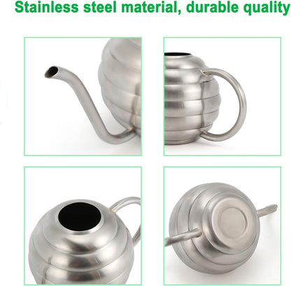 Plant Watering Bottle, 400ml/14oz, Retro Style Watering Can, Matte, Frosted (Silver)