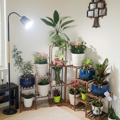 Adjustable Height Floor Plant Light for Tall Indoor Plants,Stylish Standing Grow Light with Remote & Timer, 360 Degree Gooseneck, Full Spectrum, 10-100% Dimmable, 3000K/4000K/6000K, Weighted Base