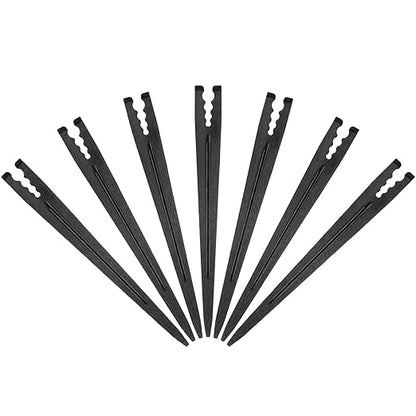 100 Pieces Drip Irrigation Support Stakes for 1/4 Inch Tubing: 1/4'' Drip Tube Holder Stakes for Irrigation Hose Emitter Support Greenhouse Garden Vegetable Flower Beds Herbs Growing