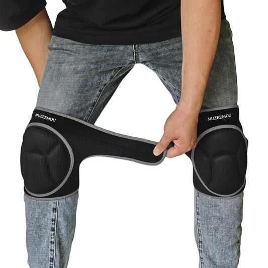 Knee Pads for Gardening,Flooring - Thick EVA Foam Cushion, Non-Slip Silicone & Adjustable Straps (S/M/L), Breathable Unisex Garden Kneeling Pad with Extended Comfort