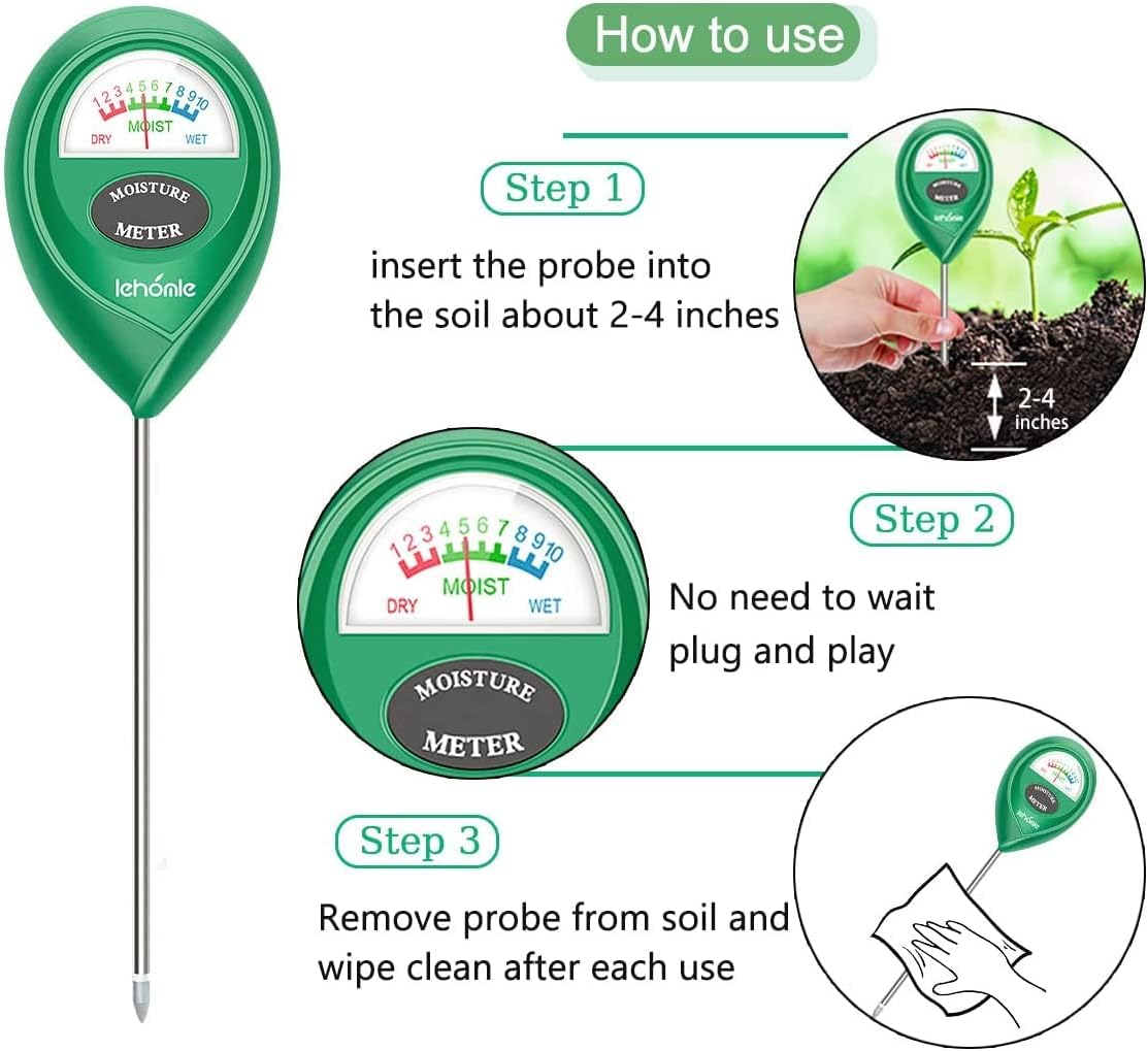 Soil Moisture Meter,Plant Water Meter,Moisture Meter for House Plants,Plant Care Tools(Green)
