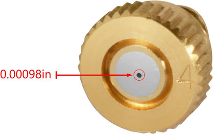 Brass Misting Nozzles 0.016" Orifice (0.4mm) 10/24 UNC, Water Mister Parts Fog Nozzles for Patio Misting System Outdoor Cooling System (20) Y-20PCS