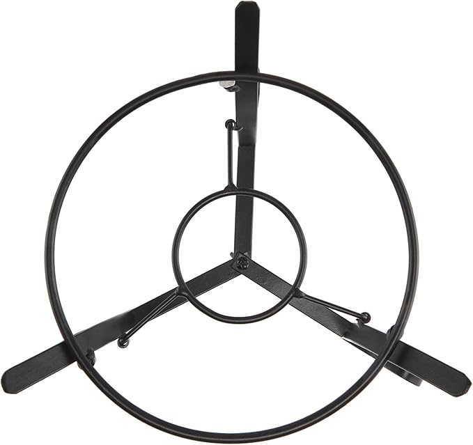 Alpine Corporation 10 Inch Tall Metal Stand fits one 8 Inch or 10 Inch Gazing Globe, Black