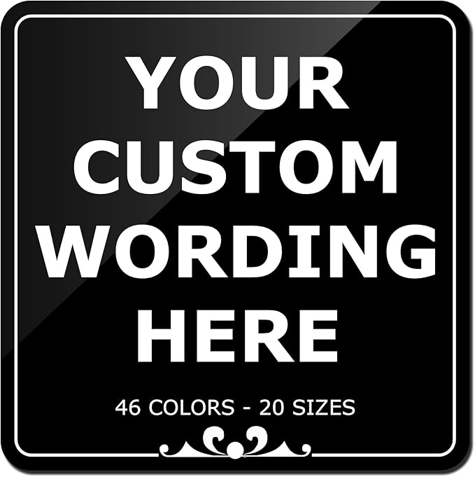 Custom Sign For Wall Custom Signs For Outside Door Sign For Home Personalized Plaque Customized Door Name Plate Personalized Office Acrylic Make Your Own Customizable Plaque For Business