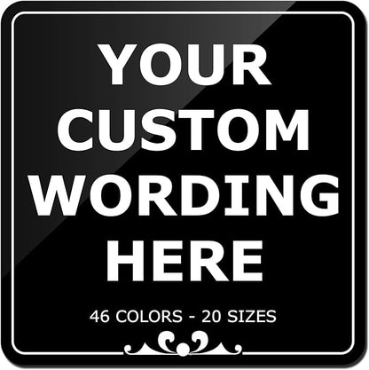 Custom Sign For Wall Custom Signs For Outside Door Sign For Home Personalized Plaque Customized Door Name Plate Personalized Office Acrylic Make Your Own Customizable Plaque For Business