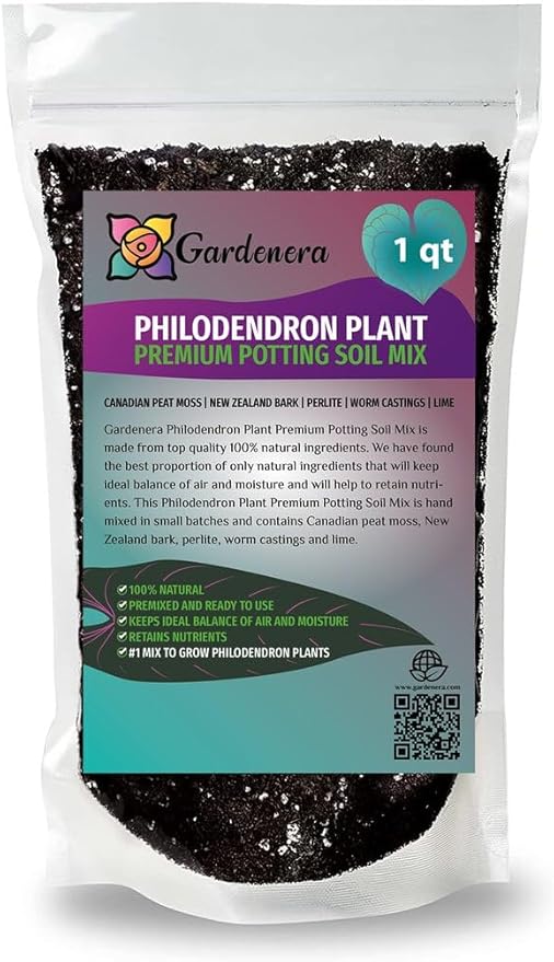 Gardenera Premium Philodendron Soil - Perfect Blend for Thriving Philodendron Plants - 1 Quart