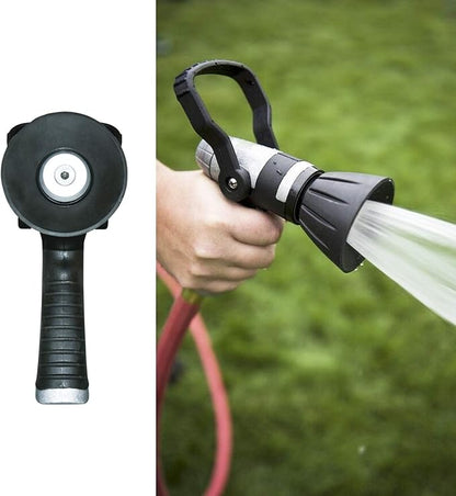 Garden Hose Nozzle, Heavy Duty Metal Hose Sprayer Nozzle Hose Sprayer Water Hose Nozzle Perfect for Cleaning, Watering Garden Street, Washing Cars, Bathing Pets (Metal, Fireman Style Nozzle)