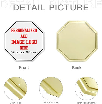 Custom Signs Outdoor，12x12inch Personalized Metal Parking Signs For Business,Intersection Signs,Road Signs,Outdoor Garden Signs,Workplace,Office,Home,Hazard Decorative Signs.