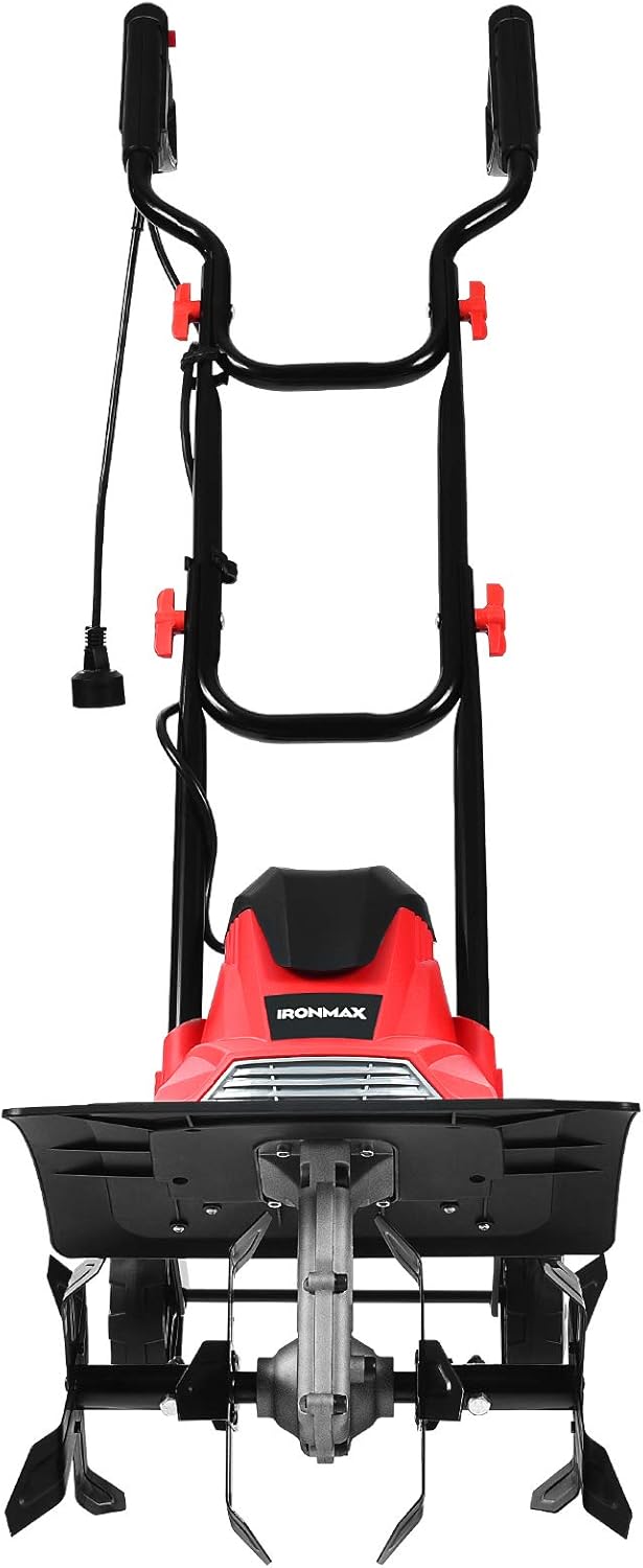 Goplus 14-Inch 10 Amp Corded Electric Tiller and Cultivator, Powerful Tillers w/ 9-Inch Tilling Depth, 4 Tines, Rototillers Tool for Garden Lawn Soil Digging