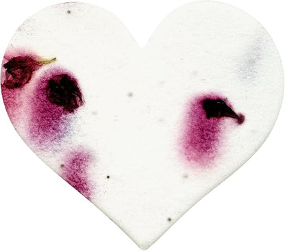 Heart Seed Paper – 50pcs Large Magenta Plantable Wildflower, Writable & Plantable Gift for Moms, Plant Lover, & Teachers, Ideal for Weddings, Baby Shower, Memorial, & Celebrations