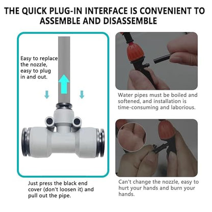 New Drip Irrigation Kits,Quick Connector Automatic Irrigation System,with Replaceable Bending Dropper,atomizing Copper Nozzle for Watering System for Garden Plant Lawn Patio. (30M)