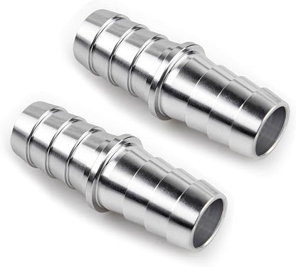 5/8" Hose Barb Splice Coupler Repair Fitting Aluminum Adapter 2Pcs