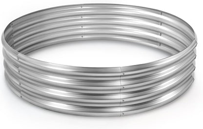 Land Guard Galvanized Raised Garden Bed Kit, Galvanized Planter Raised Garden Boxes Outdoor, Round Large Metal Raised Garden Beds for Vegetables ……