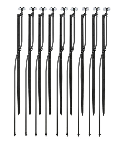 Drip Irrigation Misting Sprinkler Emitter on Spike Assembly, 9 Sets Micro Spray Mister with Stake and 1/4 inch Tubing for Cooling Humidification Nursery Landscape