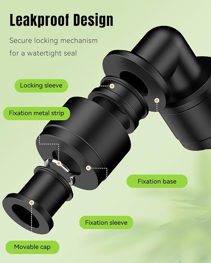 Pawfly 15 Pcs Quick Connect 1/4" Drip Irrigation Elbow Connectors, Anti-Leak Drip Irrigation Parts, Push-to-Fit 2-Way Elbows, Universal 90 Degree Elbow Fittings for 1/4 Inch Irrigation Tubing