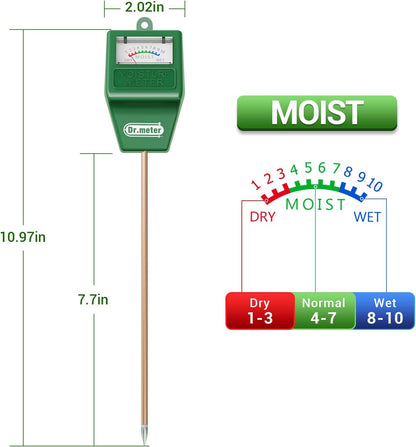 Soil Moisture Meter, 2 Packs Soil Test Kit for Garden Lawn Farm Indoor & Outdoor Use - Soil Tester Hygrometer Sensor for Houseplants - Plant Water Meter-No Battery Needed, Gardening Gifts
