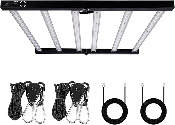 720W LED Grow Lights, Full Spectrum Grow Light, Daisy Chain Plant Bar Style Grow Light Foldable & Dimmable for Growing Commercial Hydroponic Growing Lamp 5x5ft Core Coverage (ZWD-DT-721)