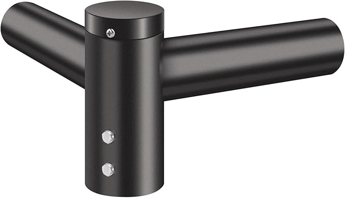 LEDMO 90° Tenon Adaptor with 2 arms, Double 2-3/8" Round Slip Fitter Bracket, Lighting Mounting Heavy Duty Extension Round Pole for Parking Lot Area Light Street Floodlight Solid Rustproof