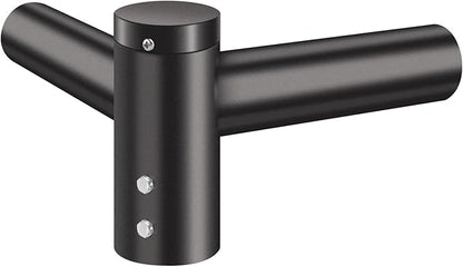 LEDMO 90° Tenon Adaptor with 2 arms, Double 2-3/8" Round Slip Fitter Bracket, Lighting Mounting Heavy Duty Extension Round Pole for Parking Lot Area Light Street Floodlight Solid Rustproof
