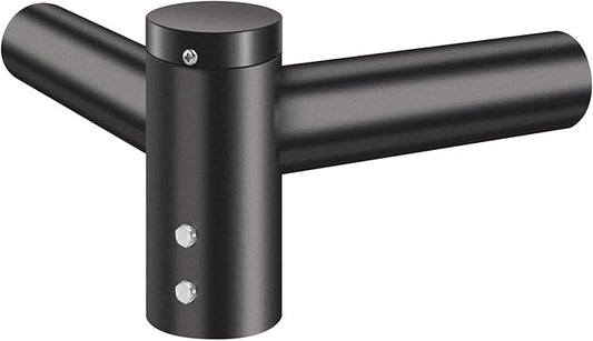 LEDMO 90° Tenon Adaptor with 2 arms, Double 2-3/8" Round Slip Fitter Bracket, Lighting Mounting Heavy Duty Extension Round Pole for Parking Lot Area Light Street Floodlight Solid Rustproof