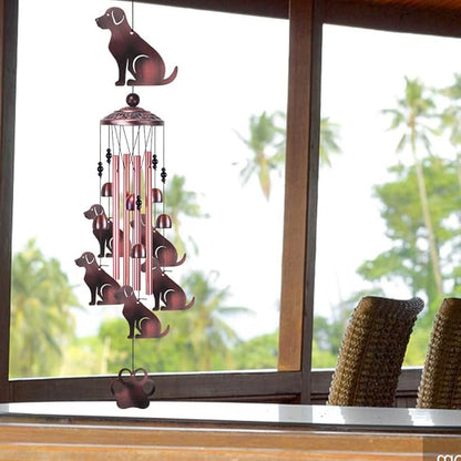 36 Inch Dogs Wind Chimes Outdoor/Indoor Decor - Metal Dog Musical Wind Bells, Mobile Romantic Dog Wind Catcher, Outdoor Dogs Wind Chimes Gifts for Mom, Home, Balcony, Trees, Festival Garden Decoration
