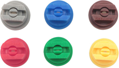 CHENJIN 110 Degree Fan Shaped Plastic Nozzle Set with Six Back Mounted Nozzles Ranging from 0.15 to 0.6mm Is Used as a Spray Cleaning Equipment for Gardens and Agricultural Greenhouses