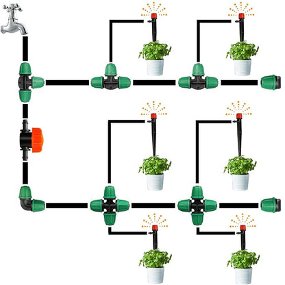1/4" Drip Irrigation Valve：50 Pack Drip Irrigation Shut Off Switch Valve Fits 1/4 Inch Drip Irrigation Tubing Drip Line Cut Off Valve for Garden Lawn Irrigation System