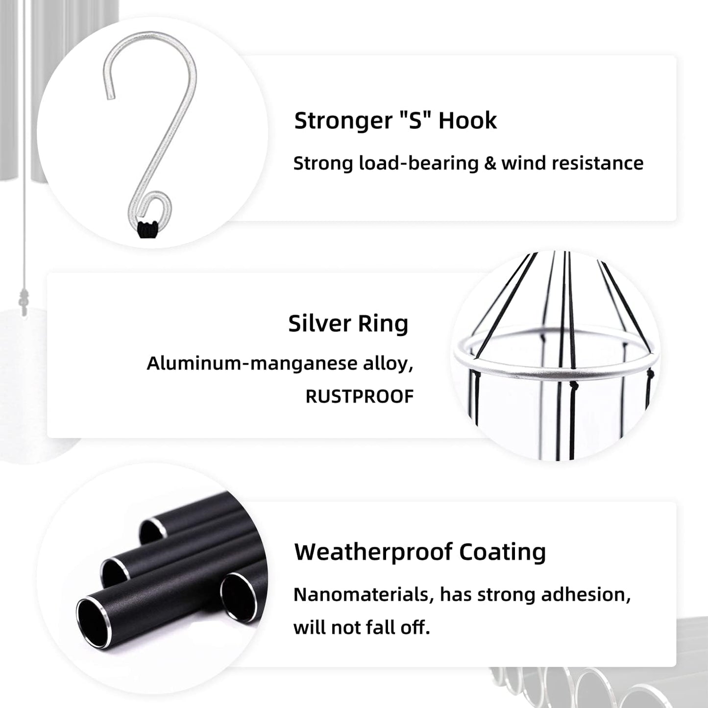 Personalized 36" Bereavement Wind Chimes for Outside, Memorial Gift in Remembrance of a Loved One, Sympathy Gift for Loss of Mother Father Husband, Garden Patio Decor