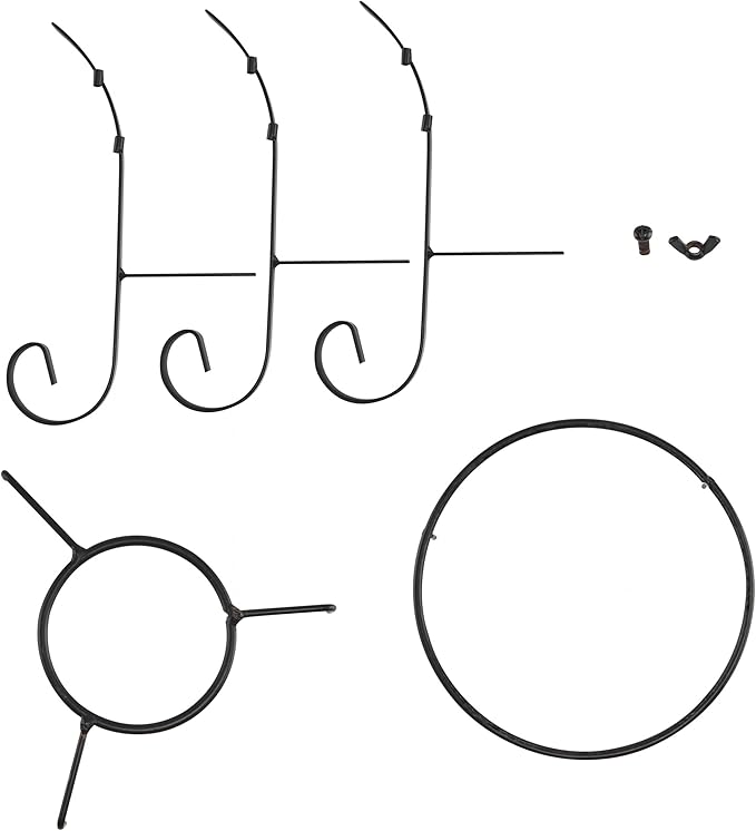 Alpine Corporation 10 Inch Tall Metal Stand fits one 8 Inch or 10 Inch Gazing Globe, Black