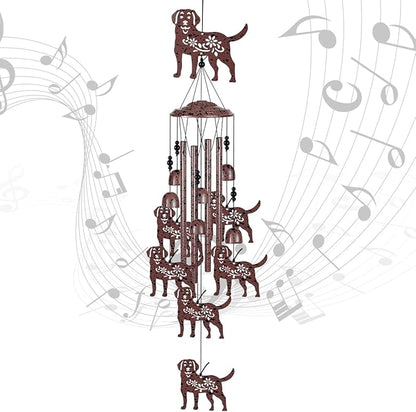 Outdoor Dog Wind Chimes Decoration, Memorial Wind Bells, Mobile Chimes, Blessing Wind Chime, Romantic Wind Catcher, Puppy Decor, 7 Dogs Wind Chimes Gifts for Mom, Home, Balcony, Tree, Festival, Garden