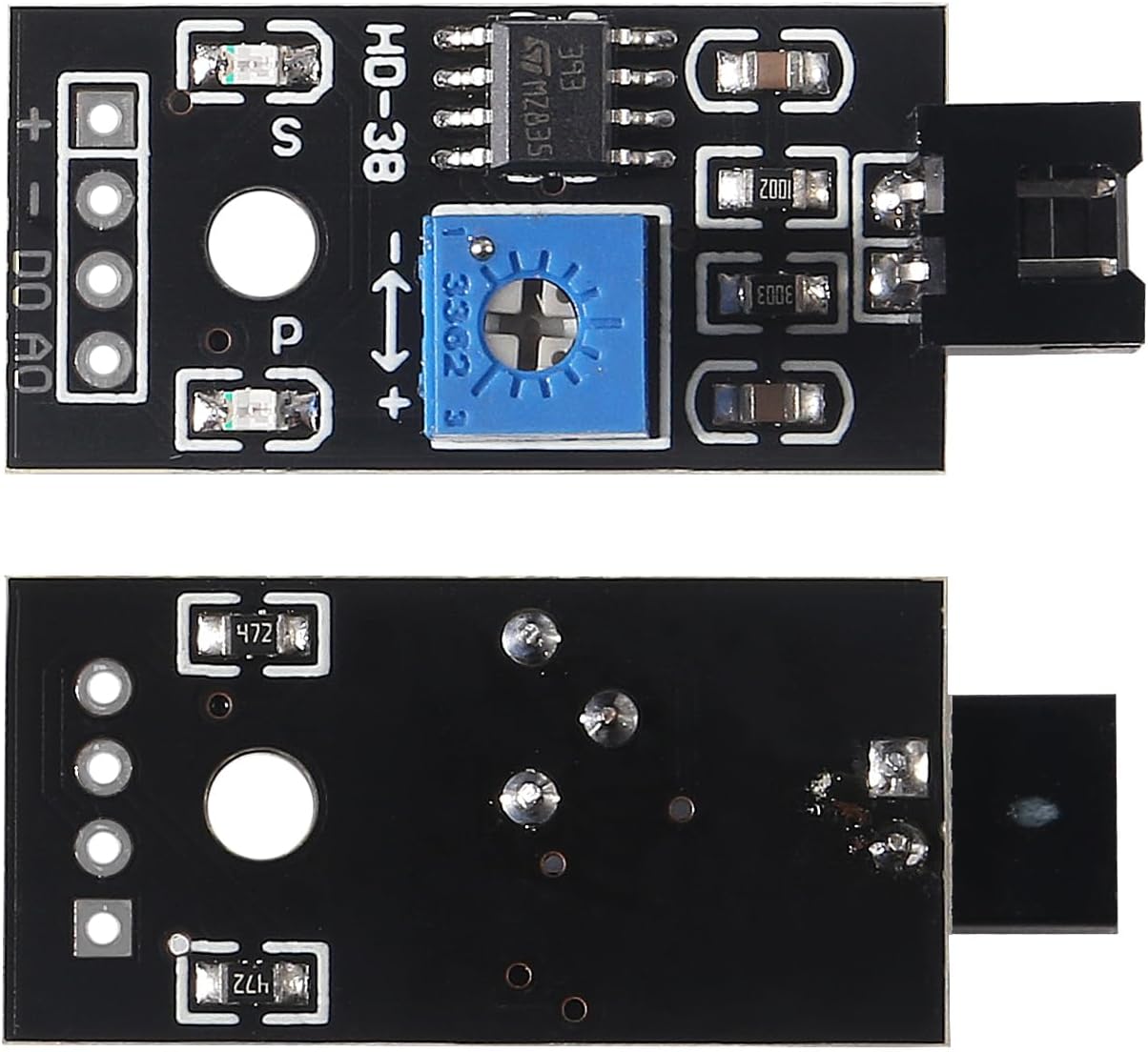 Soil Moisture Sensor, Icstation Humidity Detector, with Corrosion Resistant Probe, Digital Analog Signal Output for Arduino Raspberry Pi Garden Automatic Watering System (10Sets)