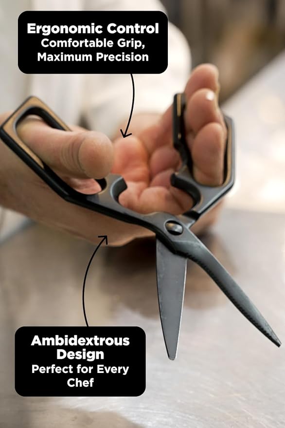 Dalstrong Japanese Stainless Steel Ambidextrous Kitchen Scissors - All Purpose - Heavy Duty - Detachable - Sharp Blade - Herbs, Pizza, Meat Cutting