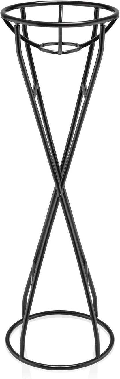 Alpine Corporation 24" Tall Indoor/Outdoor Metal Gazing Globe Display Stand, Black