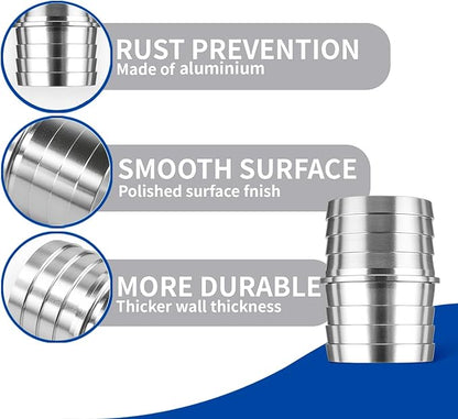 1-1/2" Hose Barb Splice Coupler Repair Fitting Aluminum Adapter 2Pcs