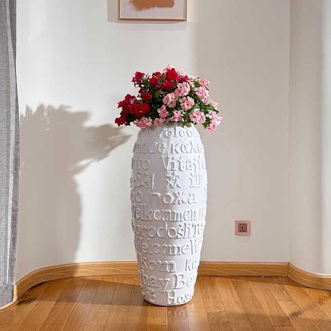 Welcome Fiberstone Planter, Fiberstone Large Indoor Plant Pots, Planter for Indoor/Outdoor