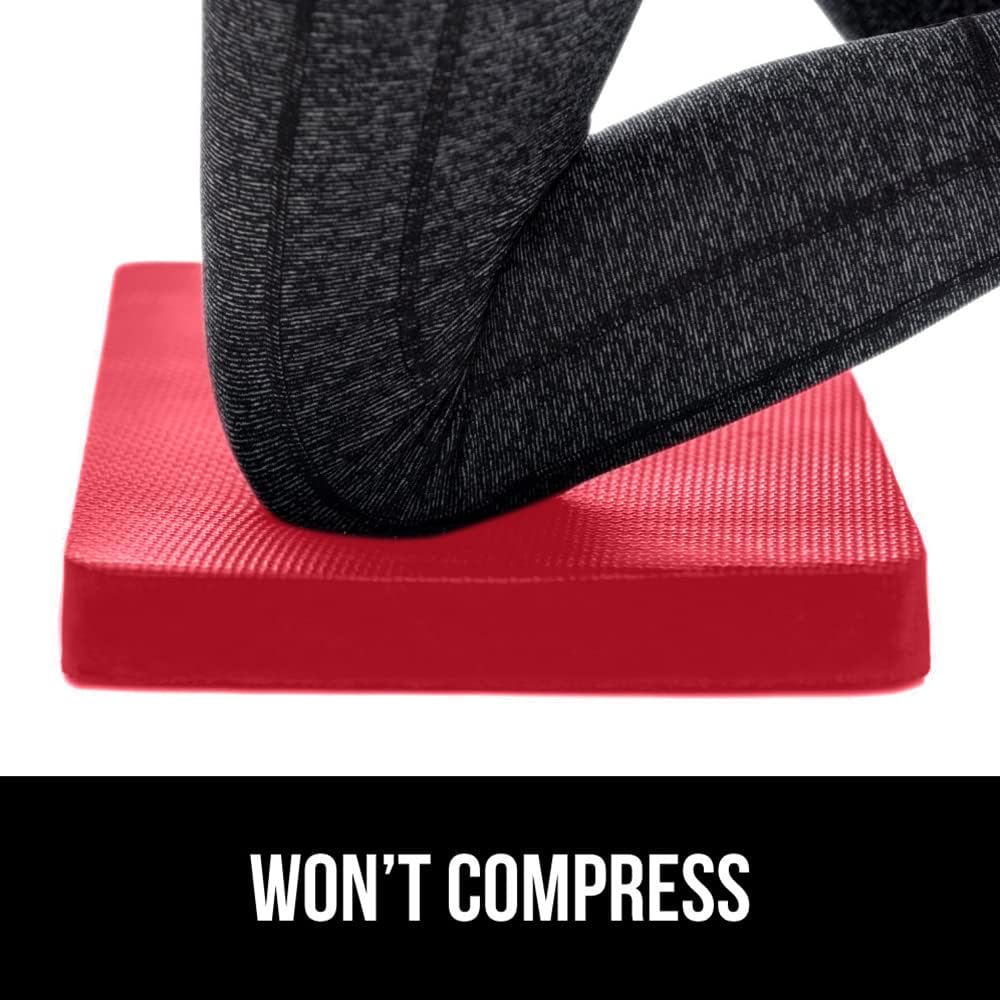 GORILLA GRIP Extra Thick Patent Pending Garden Kneeling Pad, 17.5 x 11 Inch Supportive Soft Foam Knee Cushioning for Gardening, Water Resistant, Bathing Baby, Working Supplies Lightweight, Red