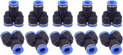 SNS SPY-6 6mm Tube OD Union Y Type Plastic Push to Quick Connect Tube Fitting(10 PCS)