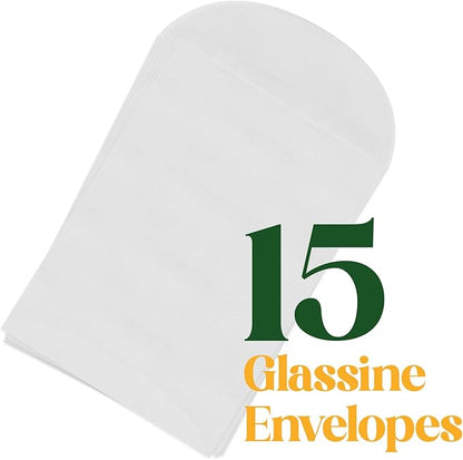 15 Sets of Square Planting Guide with Glassine Envelopes – Perfect for Seed Paper Products, Wedding Favors, and Gift Sets