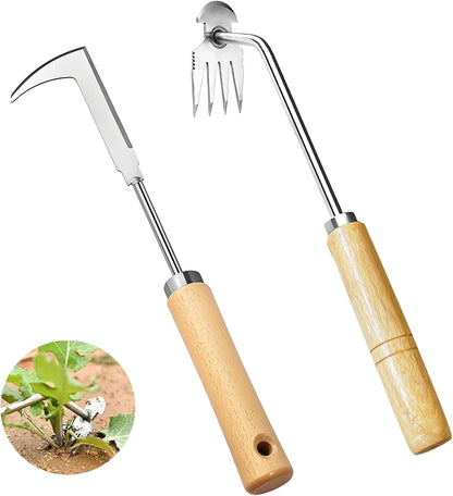 Crack Weeder Tool Set Weeder Tool Steel Weed Puller Tool for Garden Weed Remover Claw for Patio Sidewalk Driveway Cracks