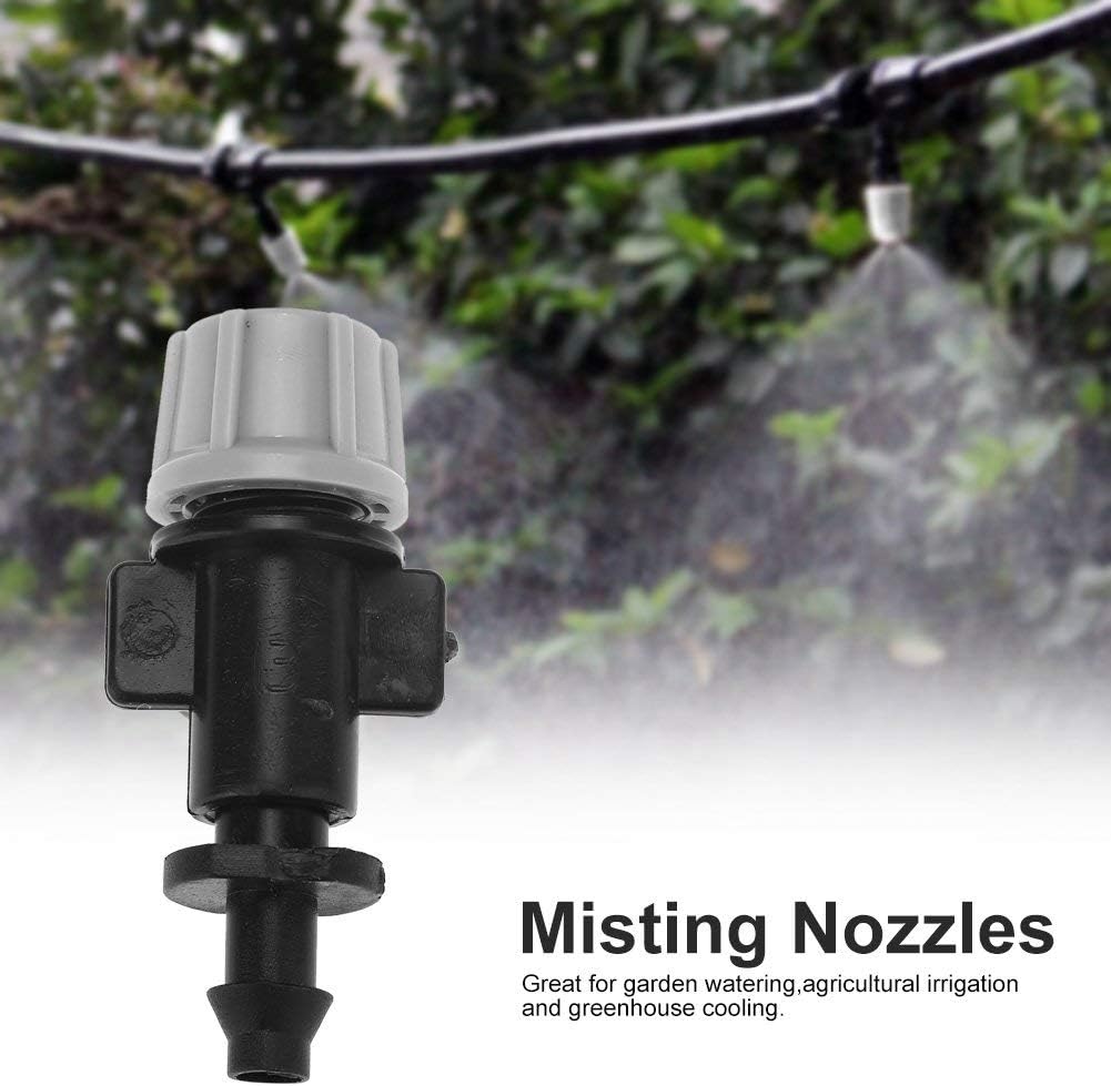 50pcs/Set Misting Nozzles Plastic Sprinkler Atomizer Nozzles for Patio Garden Agricultural Greenhouse Drip Irrigation Outdoor Cooling System