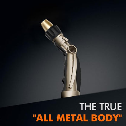 RESTMO High Pressure Hose Nozzle Sprayer, Heavy Duty Brass Head, Metal Water Hose Nozzle for Car Washing, Garden Cleaning, Lawn and Plant Watering, Adjustable Thumb Flow Control, 4 Spray Patterns