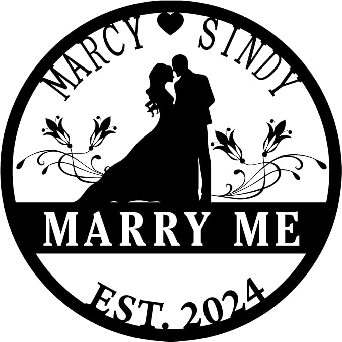 Personalized Wedding Gifts | Custom Metal Signs| Couples Gift for Her | Wedding Date Sign | Engagement Gift | Anniversary Gift | Bridal Shower Gift | Wedding Anniversary Gift | Metal Art