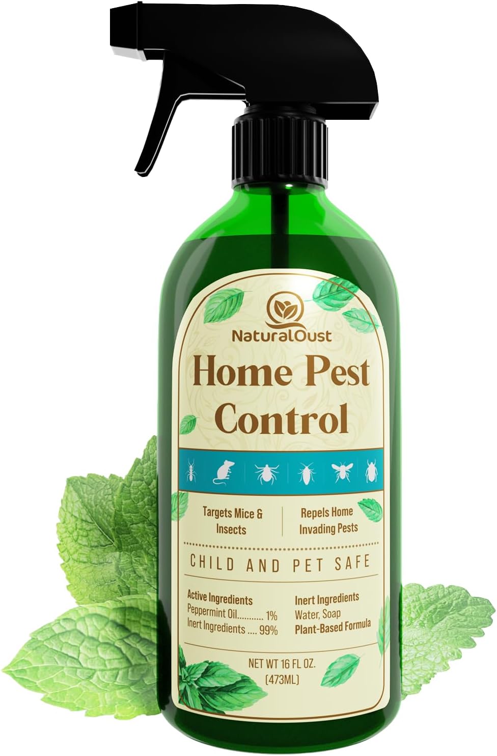 Peppermint Oil Mouse Repellent Spray - Roach Ant Spider Bug Insect Killer - Eco Friendly Pest Control to Repel Mice - Humane Repeller Alternative to Trap
