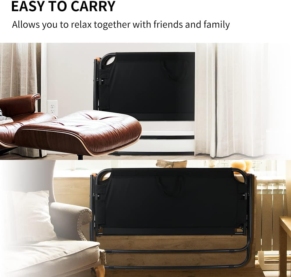 Loveseat Camping Chair for Adults Heavy Duty Double Seat Camp Chair for 2 Person Suit for Indoor Outdoor Hiking Patio Beach (Black)