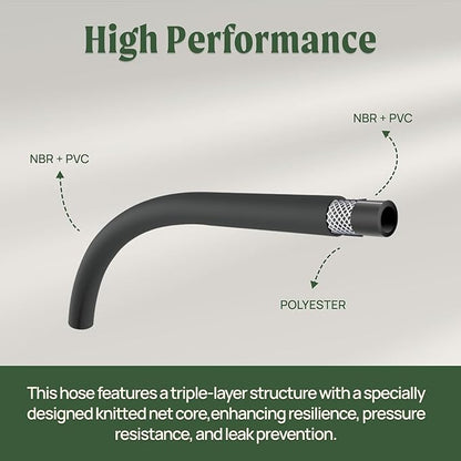 Vego Garden Hose Reel Retractable 1/2" x 100ft Wall Mounted Hose Reel Automatic Rewind, Any Length Lock with 9 Patterns Sprayer Nozzle, Quick Connector and Adjustable shot Nozzle